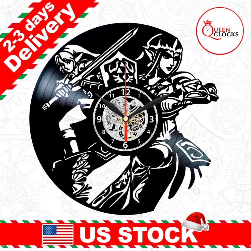 Legend of Zelda Vinyl Clock Zora Decor Kids Gifts